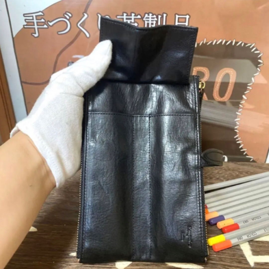 本革 ペンケース イタリアンレザー 筆箱 お洒落 大容量の通販 by 本革 ペンケース イタリアンレザー 筆箱 お洒落 大容量の通販 by