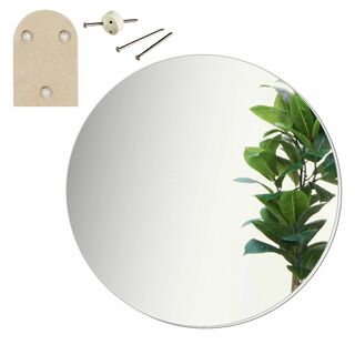 村松鏡店 鏡 丸 壁掛け 日本製 トイレ 丸型 洗面 ラウンド 35×35cm (壁掛けミラー)