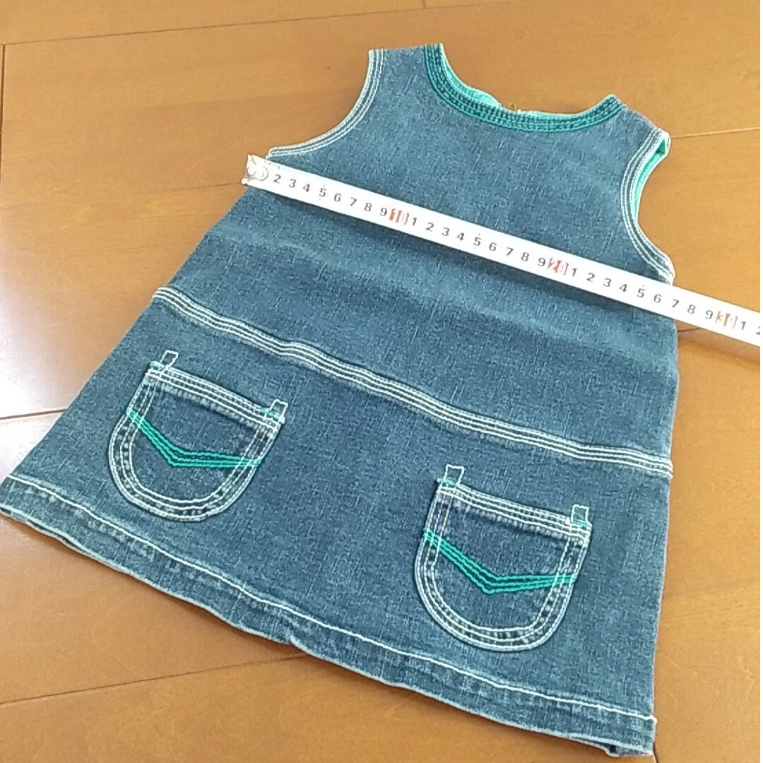 90デニムワンピース キッズ/ベビー/マタニティのキッズ服女の子用(90cm~)(ワンピース)の商品写真