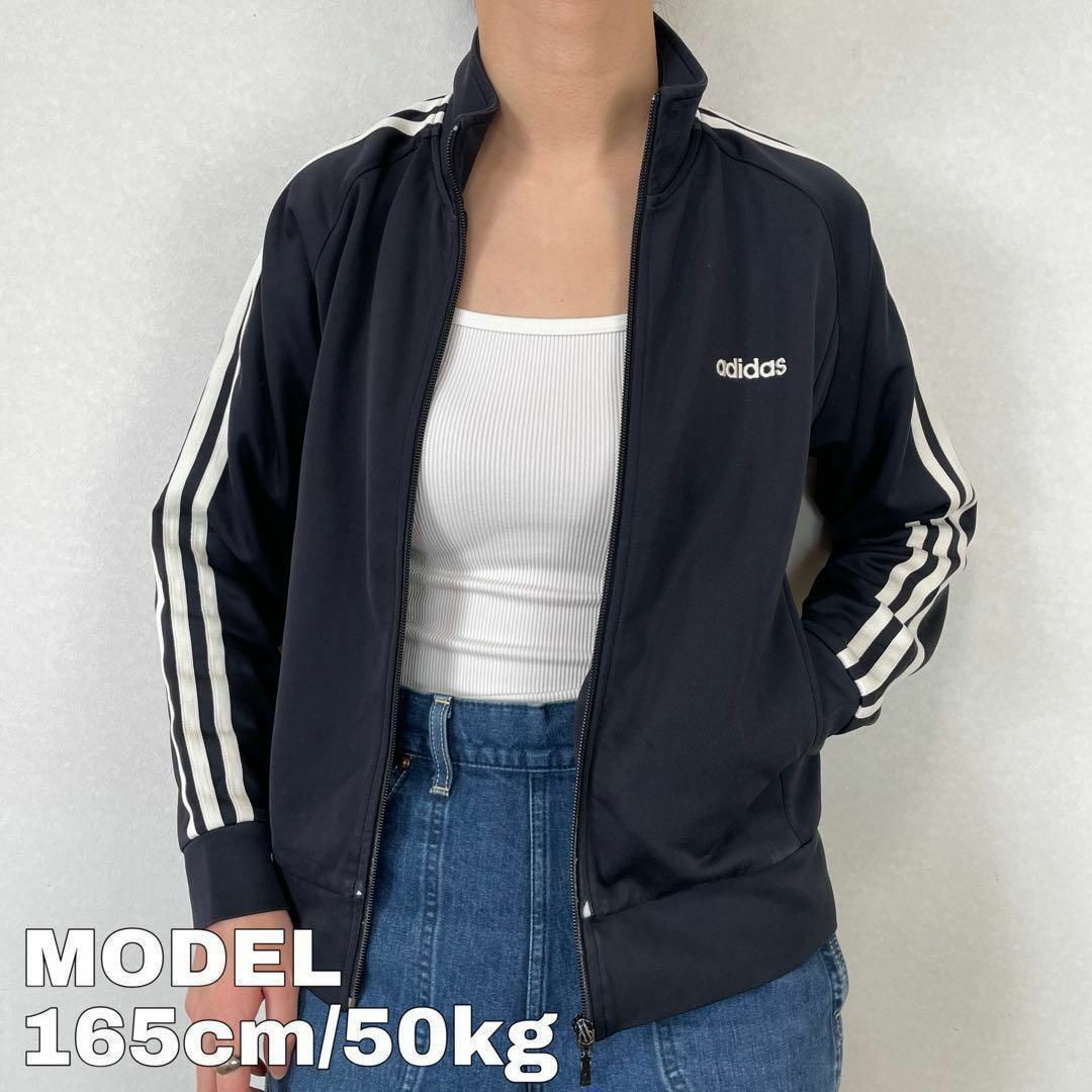 adidas アディダス ロゴ刺繍トラックジャケット L ブラック 黒 白 | フリマアプリ ラクマ