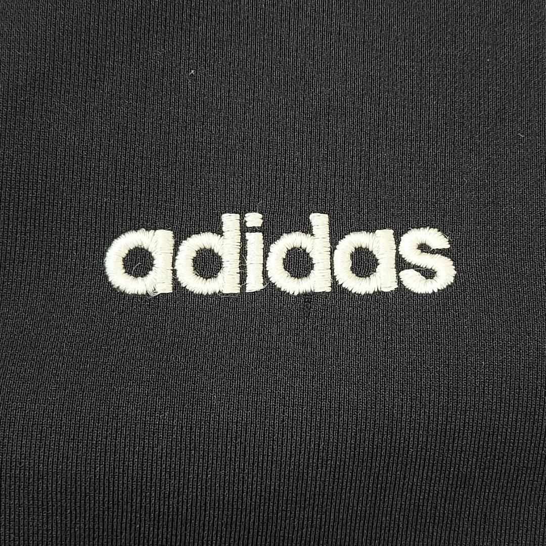 adidas アディダス ロゴ刺繍トラックジャケット L ブラック 黒 白
