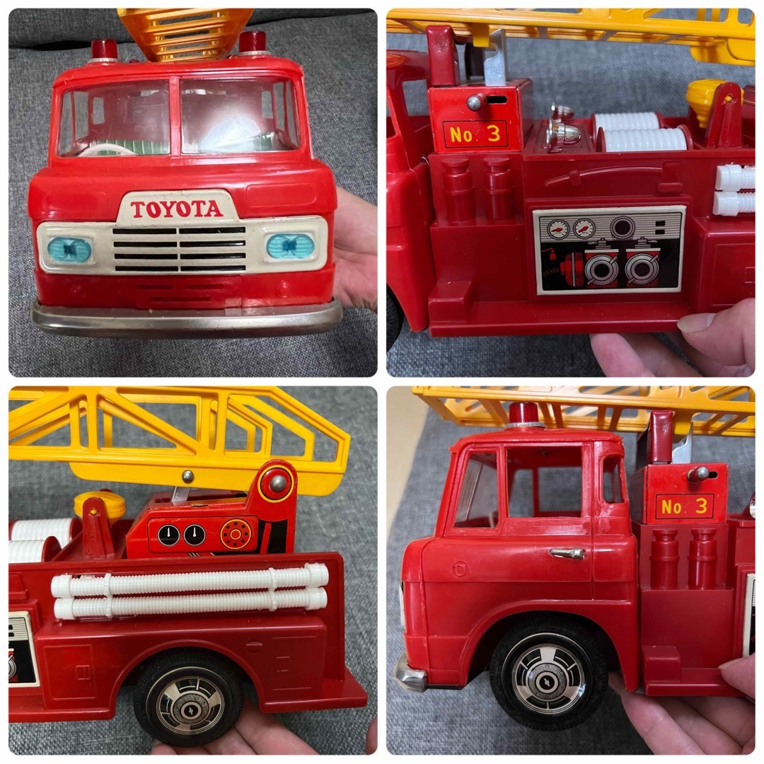当時物 昭和レトロ 野村トーイ 消防車 しょうぼうしゃ ブリキ おもちゃ 玩具