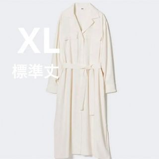 ユニクロ(UNIQLO)のユニクロ  UVカットシャツワンピース 標準丈　新品　XL(ロングワンピース/マキシワンピース)