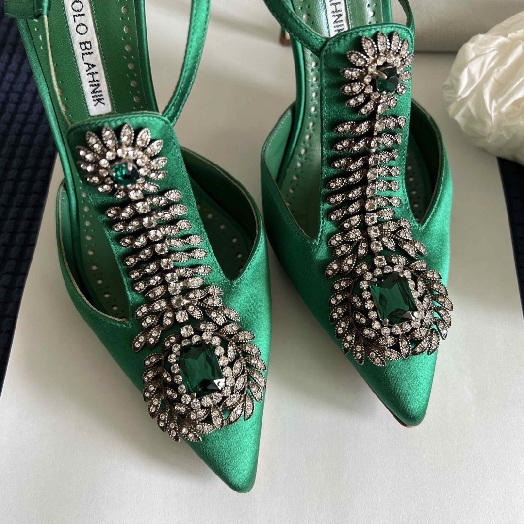 MANOLO BLAHNIK(マノロブラニク)の美品　希少　マノロブラニク　JAMALA サンダル　パンプス　ミュール　ハンギシ レディースの靴/シューズ(ハイヒール/パンプス)の商品写真