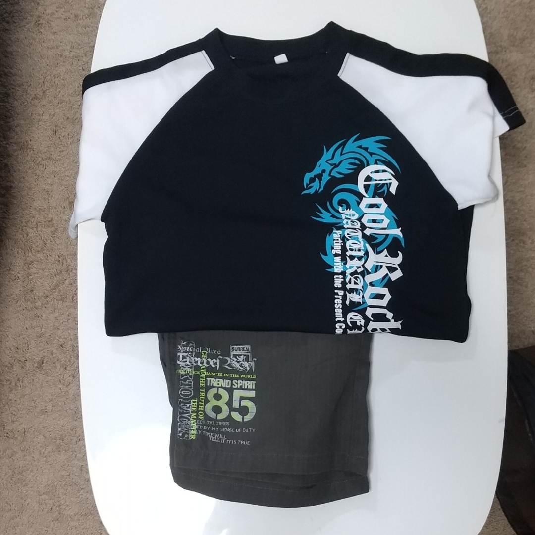 ジュニア Tシャツと半ズボンセット 160 キッズ/ベビー/マタニティのキッズ服男の子用(90cm~)(Tシャツ/カットソー)の商品写真