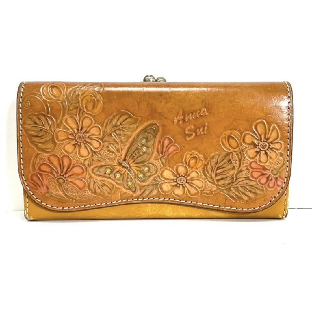 ANNA SUI アナスイ バタフライ 花 長財布 革製   通販