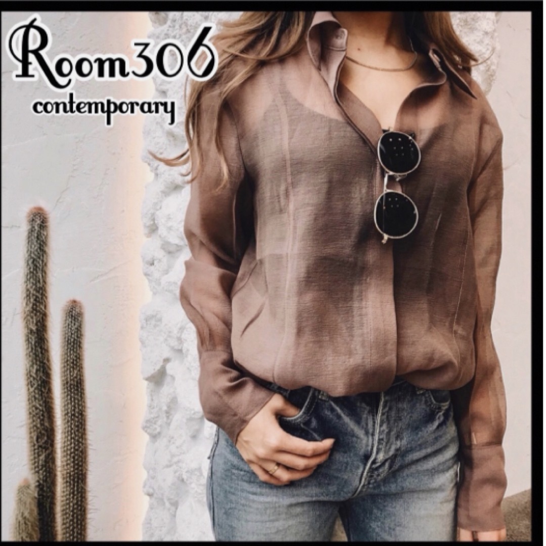 room306 CONTEMPORARY(ルームサンマルロクコンテンポラリー)のroom306 comtemporary シースルールーズシャツ レディースのトップス(シャツ/ブラウス(長袖/七分))の商品写真