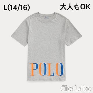 ラルフローレン(Ralph Lauren)の【新品】ラルフローレン POLOロゴ Tシャツ グレー L(14/16)(Tシャツ/カットソー)