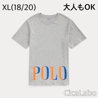 ラルフローレン(Ralph Lauren)の【新品】ラルフローレン POLOロゴ Tシャツ グレー XL(18/20)(Tシャツ/カットソー)