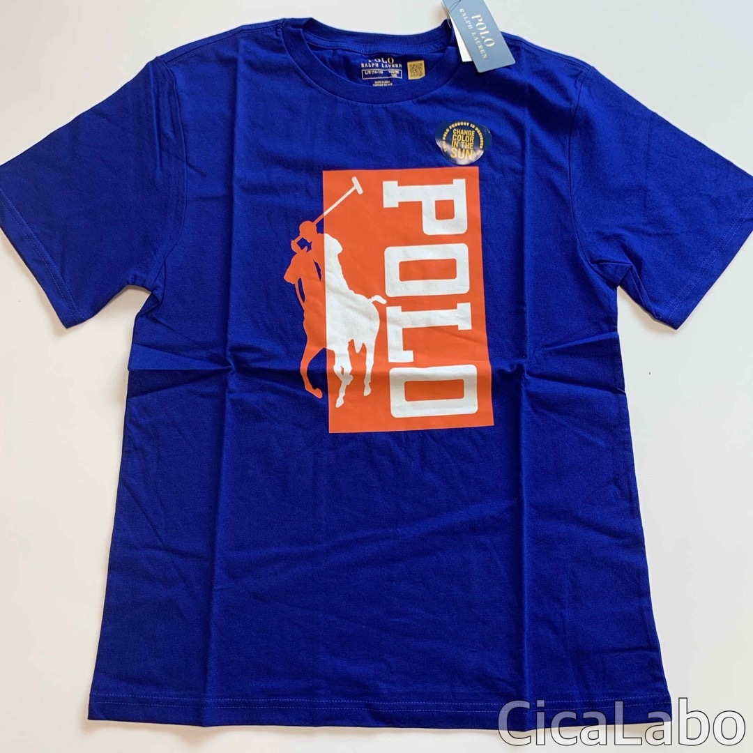 【新品】ラルフローレン POLOロゴ Tシャツ カラーチェンジ ネイビー XL