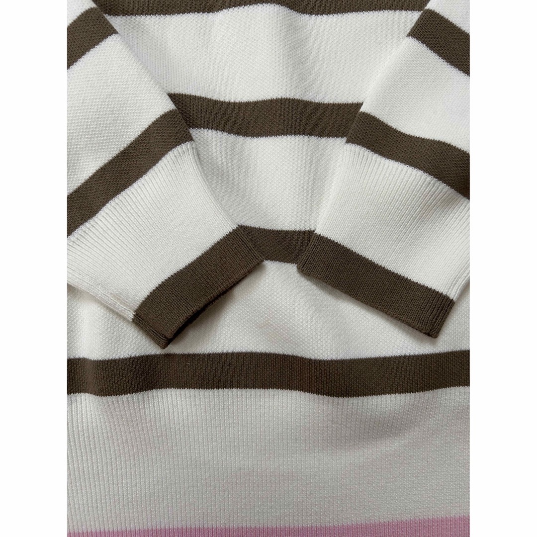 ALEXIASTAM Stripe Back Open Knit Top | bondofcolours.co.uk