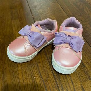 Oomphies Lily Shoes リボン付メタリックシューズ　13.5cm(スニーカー)