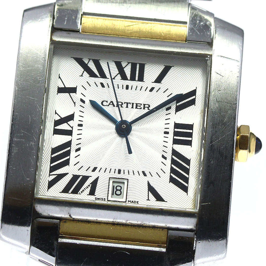 測定不能秒日訳あり カルティエ CARTIER W51005Q4 タンクフランセーズ LM YGコンビ 自動巻き メンズ _664257【ev15】