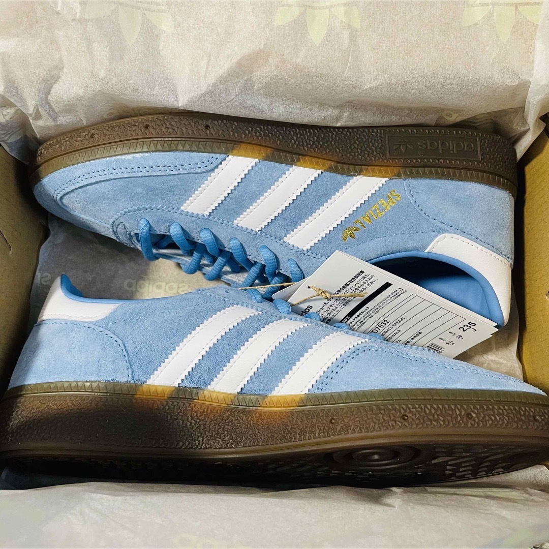 HANDBALL SPEZIAL SHOES　アディダス　ライトブルー　２３．５