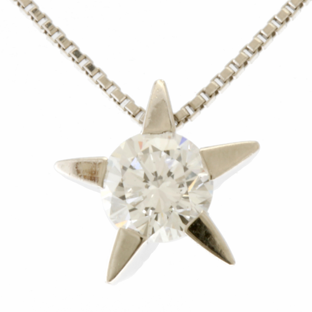 ネックレス 星 スター Pt850プラチナ ダイヤモンド 0.43ct - ネックレス ネックレス pt850 ベネチアン 約41cm アジャスターカン付