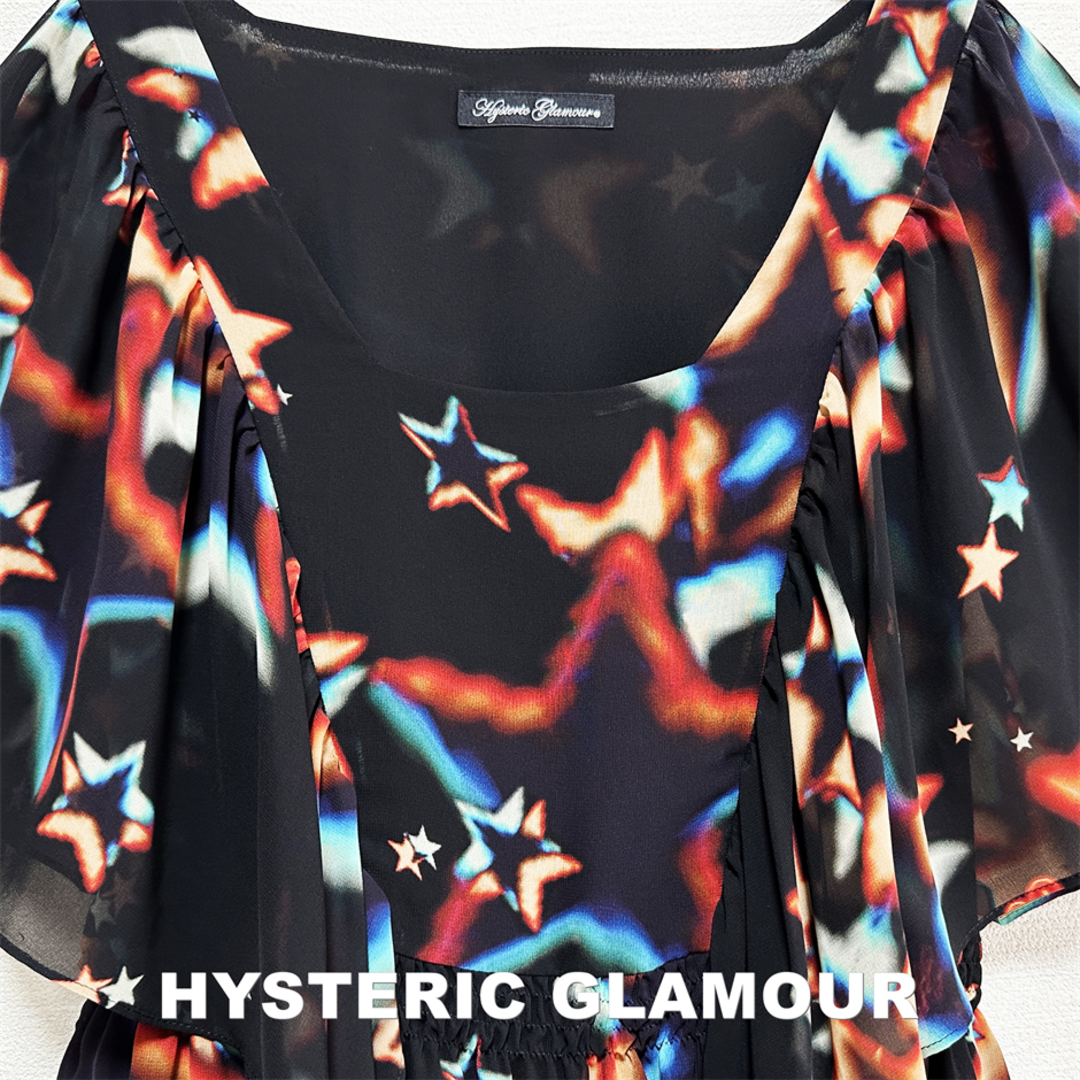 HYSTERIC GLAMOUR(ヒステリックグラマー)の【HYSTERIC GLAMOUR】ネオンロゴ シフォン プルオーバー レディースのトップス(シャツ/ブラウス(半袖/袖なし))の商品写真