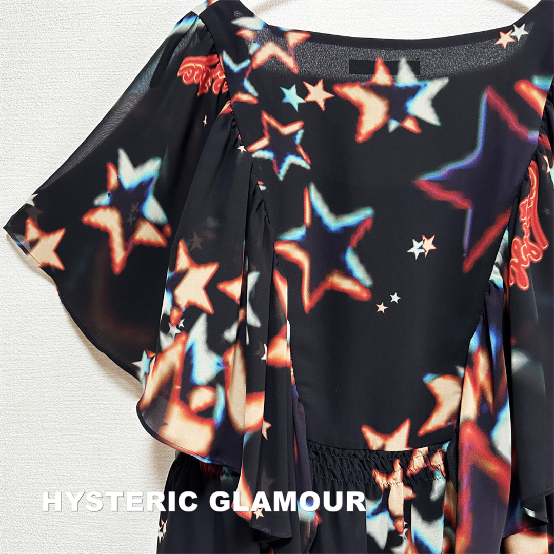 HYSTERIC GLAMOUR(ヒステリックグラマー)の【HYSTERIC GLAMOUR】ネオンロゴ シフォン プルオーバー レディースのトップス(シャツ/ブラウス(半袖/袖なし))の商品写真