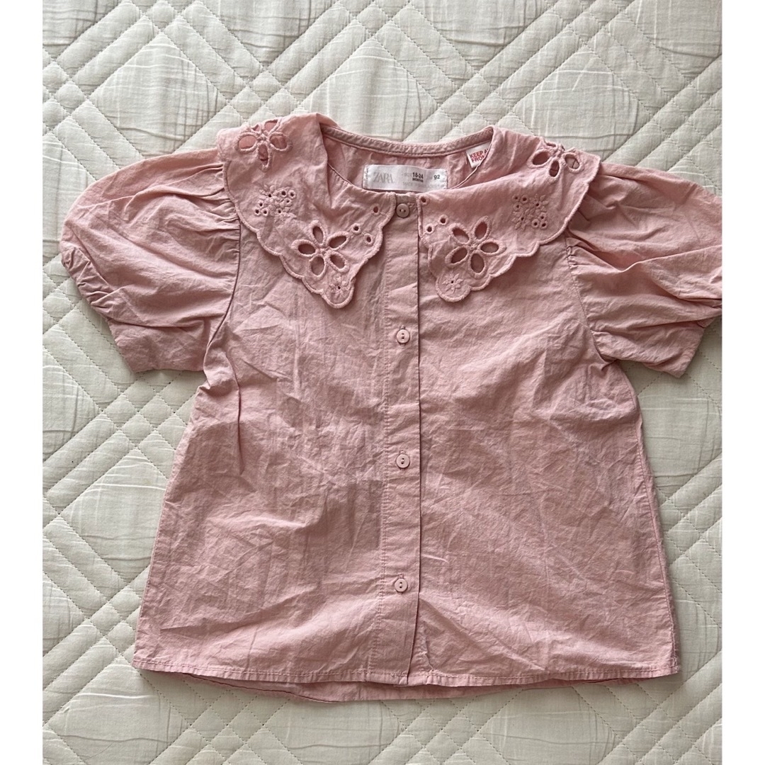 ZARA KIDS(ザラキッズ)のZARA kids ピンク ブラウス キッズ/ベビー/マタニティのキッズ服女の子用(90cm~)(ブラウス)の商品写真