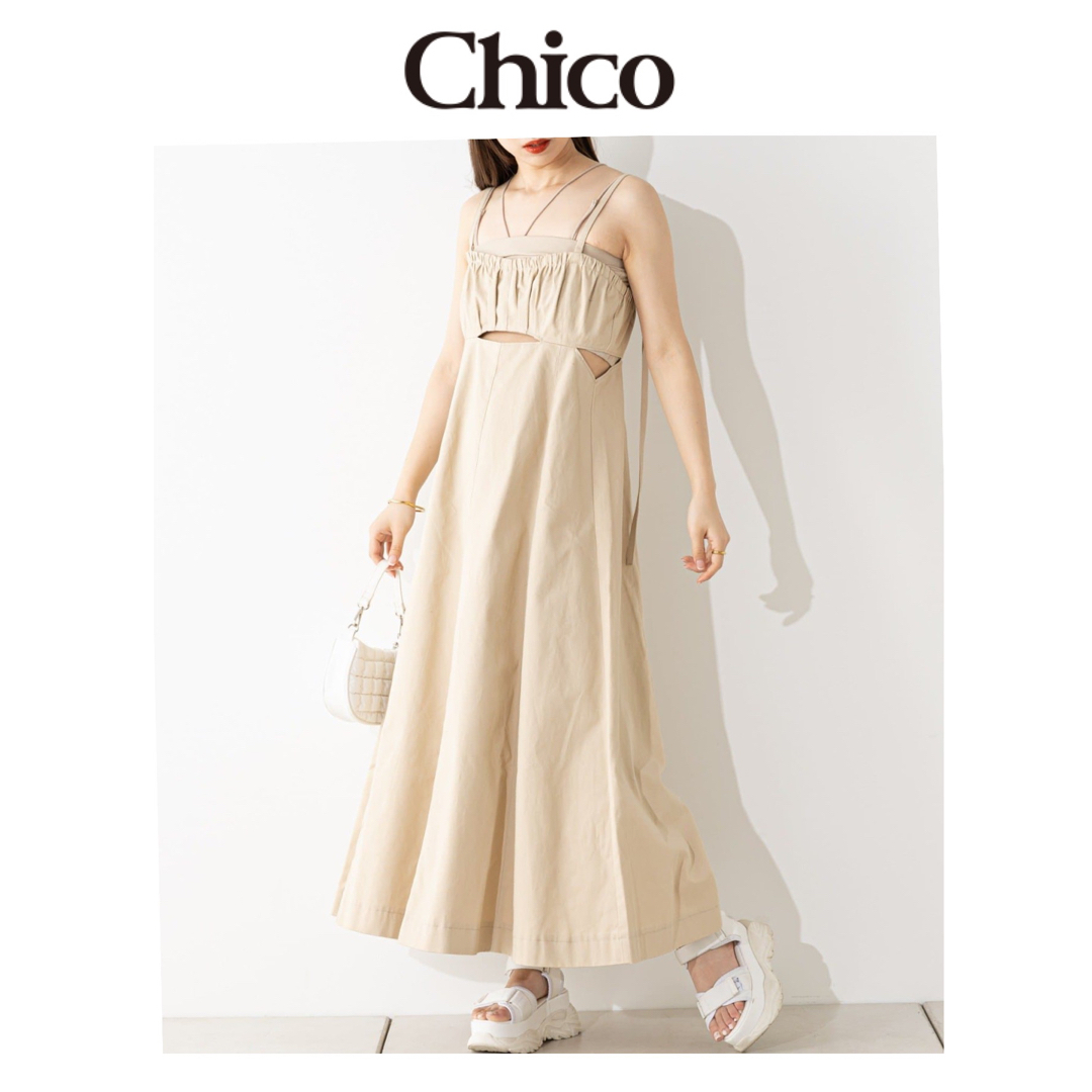 who's who Chico - チコ キャミワンピース ロングワンピース ベージュ