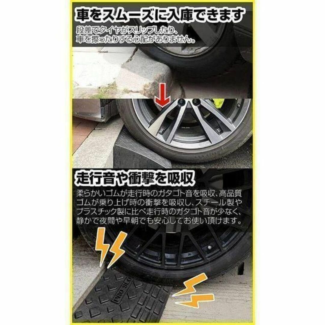 段差スロープ 8個セット 5cm 幅60cm ゴム スロープ DIY ガレージ
