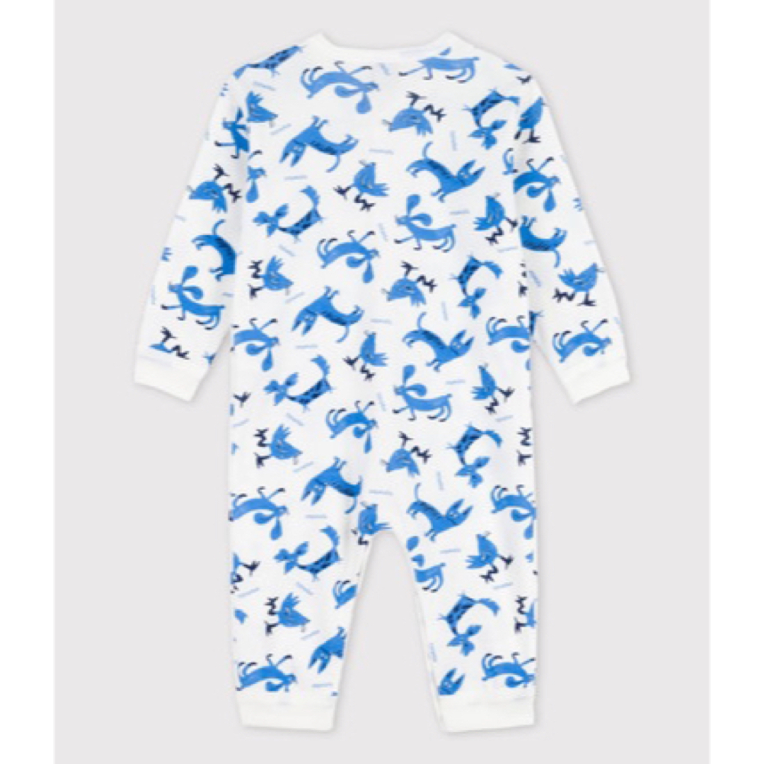 PETIT BATEAU(プチバトー)のプチバトー　ロンパース　ラビット　前開き　新生児　アニマル　ドッグ　キャット　鳥 キッズ/ベビー/マタニティのベビー服(~85cm)(ロンパース)の商品写真