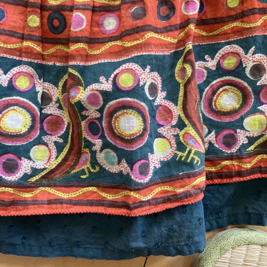 エスニックスカート　コットン レディースのスカート(ひざ丈スカート)の商品写真