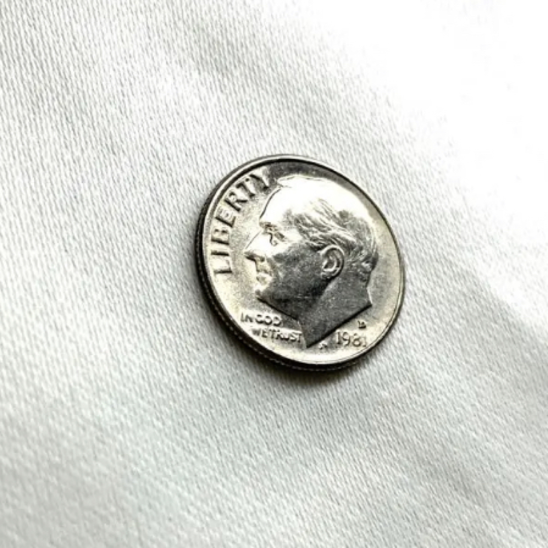 【レア】アメリカ合衆国 ルーズベルト ダイム銀貨 米国銀貨　10セント　ダイム エンタメ/ホビーの美術品/アンティーク(貨幣)の商品写真