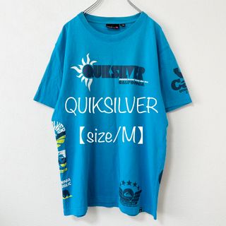 クイックシルバー(QUIKSILVER)のQUIKSILVER/クイックシルバー★半袖サーフTシャツ★ブルー/青・水色★M(Tシャツ/カットソー(半袖/袖なし))