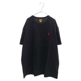 ポロラルフローレン(POLO RALPH LAUREN)のPOLO RALPH LAUREN ポロラルフローレン Classic Fit Jersey Crewneck T-Shirt 710811284001 ロゴ刺繍 クルーネック半袖Tシャツ ブラック(Tシャツ/カットソー(半袖/袖なし))