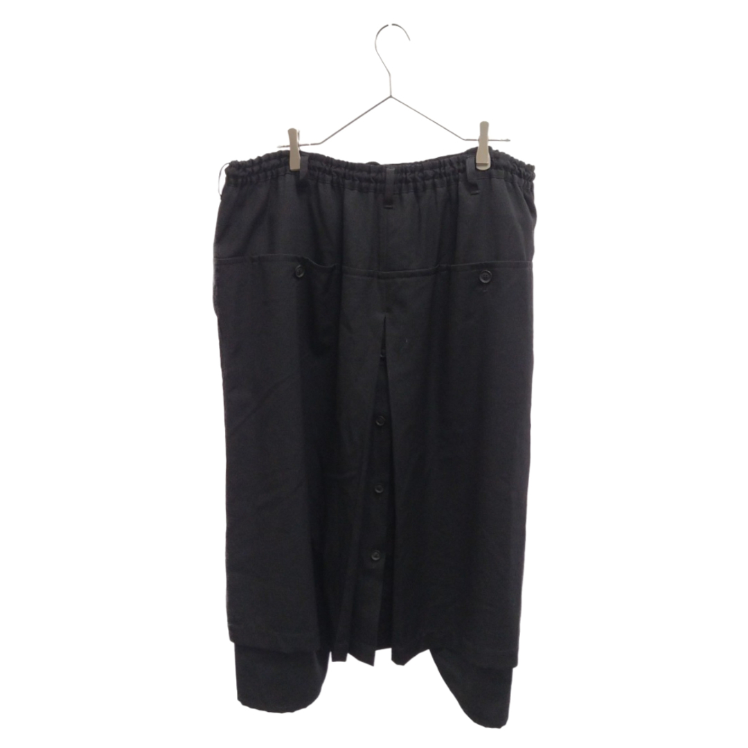 Yohji Yamamoto POUR HOMME ヨウジヤマモト プールオム 20-21AW シワギャバジン ラップ パンツ ブラック HR-P15-100
