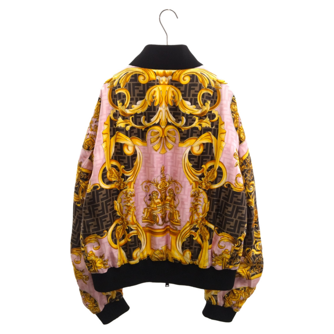 FENDI フェンディ ×VERSACE Fendace Silk Bomber Jacket Multi ヴェルサーチェ フェンダーチェ ズッカ柄  シルク ボンバージャケット リバーシブル マルチ FW1091 AJN8 F1H3U