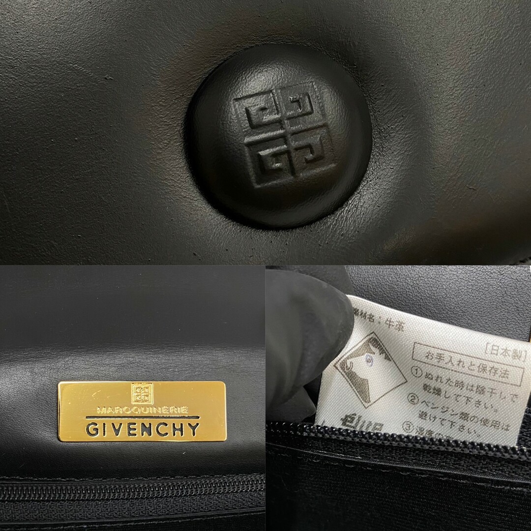 極 美品 希少品 GIVENCHY ジバンシィ ジバンシー 4G ロゴ 金具 レザー