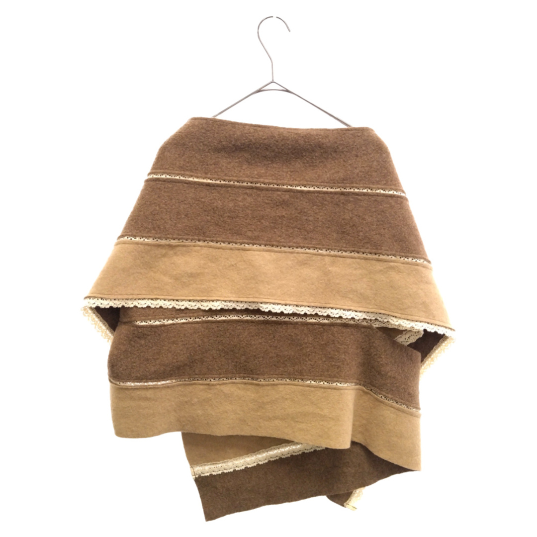 tricot COMME des GARCONS トリコ コム デ ギャルソン 05AW 変形ベスト レースニット レディース ブラウン/ベージュ TP-T052