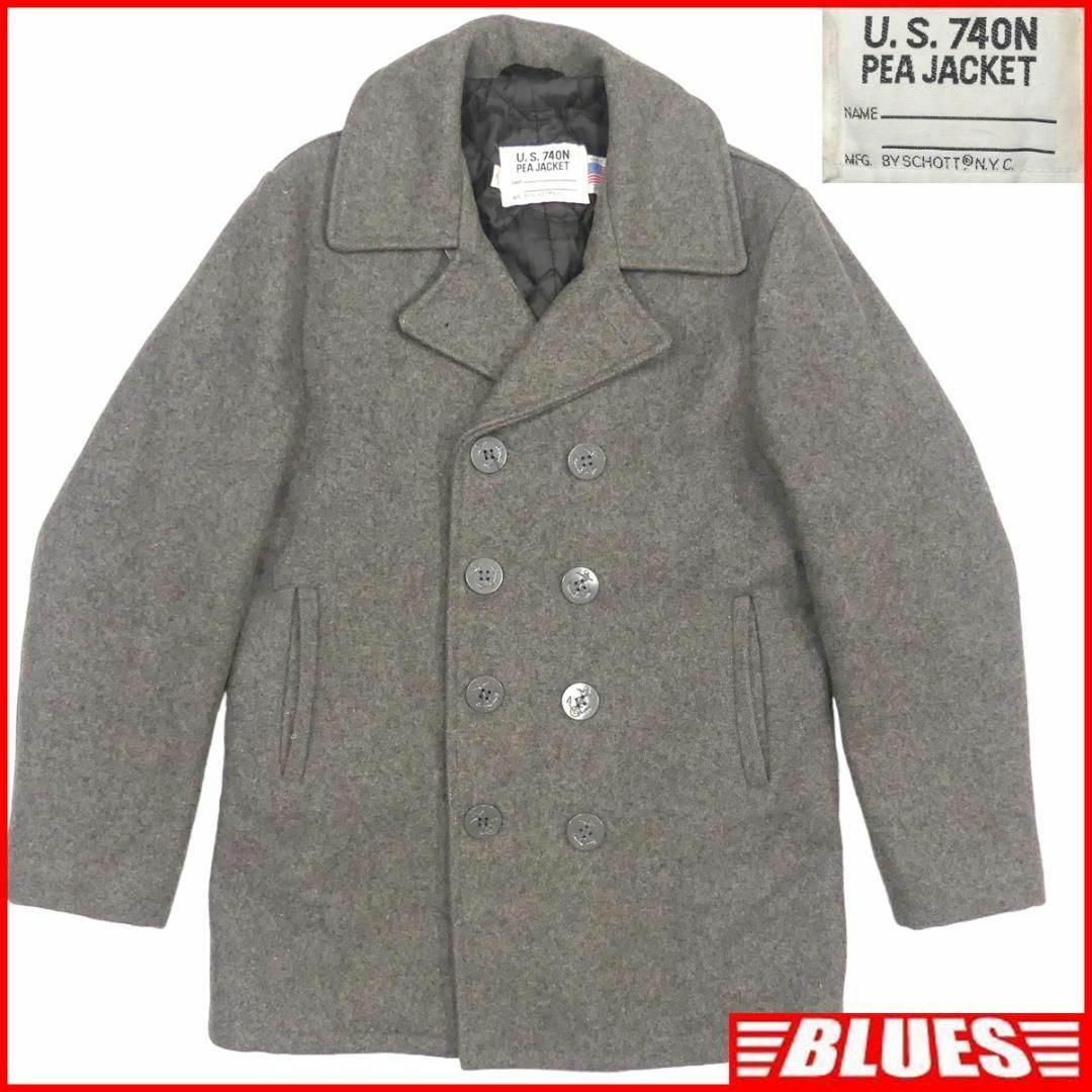 SCHOTT　U.S.740N　Pコート　38　グレー