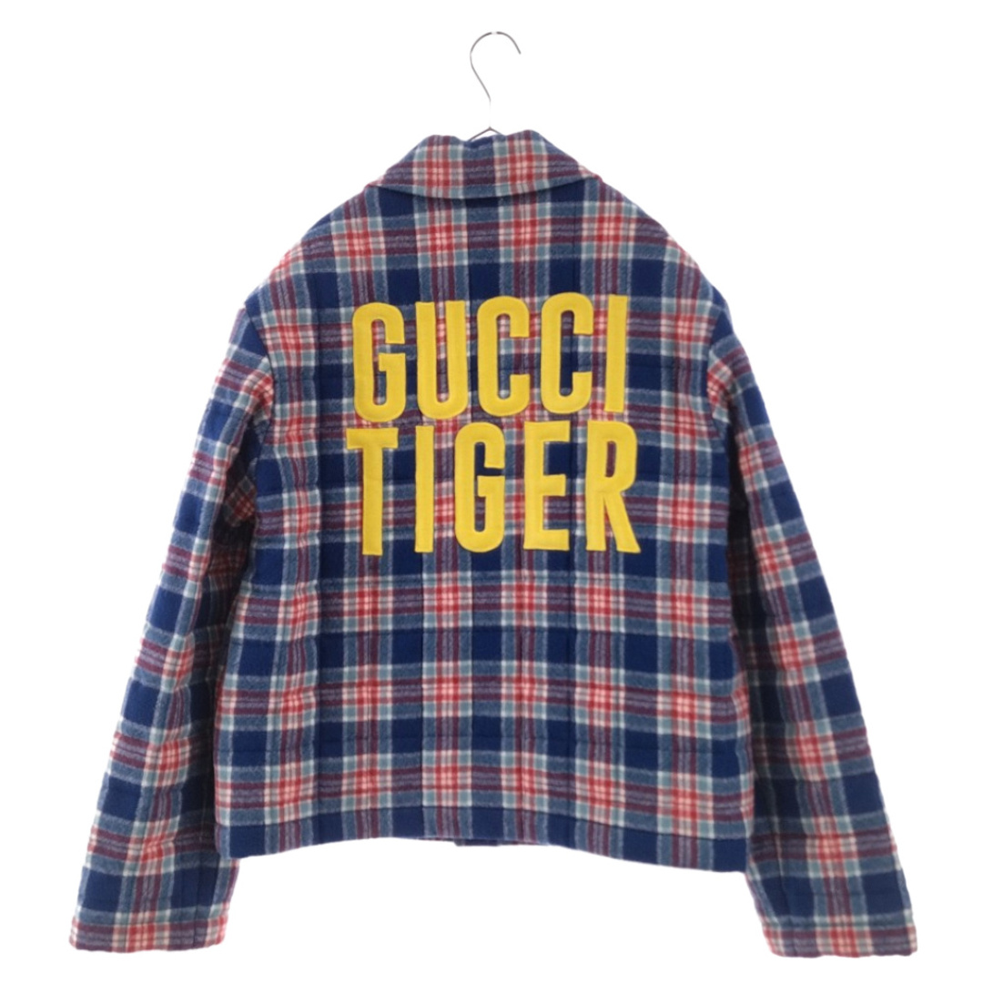 GUCCI - GUCCI グッチ 22SS TIGER QUILTED CHECK JACKET グッチ GUCCI - GUCCI グッチ 22SS TIGER QUILTED CHECK JACKET グッチ