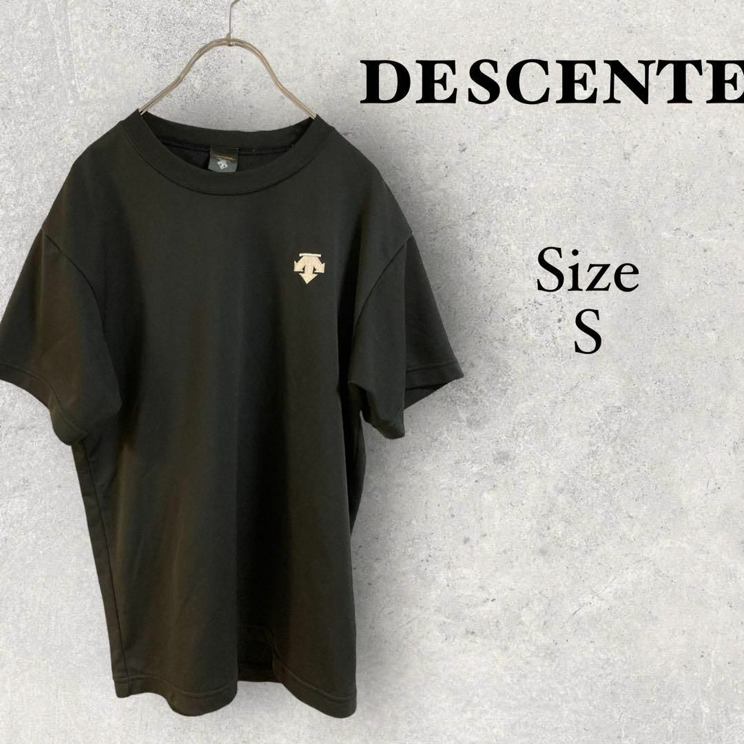 DESCENTE(デサント)の34a809 デサント　Descent メンズ　半袖シャツ　黒　ロゴプリント メンズのトップス(Tシャツ/カットソー(半袖/袖なし))の商品写真