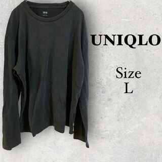 ユニクロ(UNIQLO)の34a817 ユニクロ　UNIQLO メンズ　シャツ　綿100% 黒(Tシャツ/カットソー(七分/長袖))