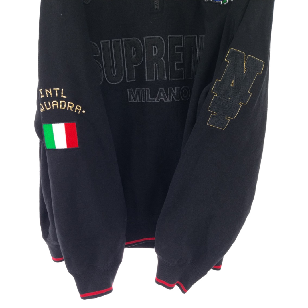 SUPREME シュプリーム 22AW Milano Half Zip Pullover ミラノハーフジップスウェットトレーナー ブラック
