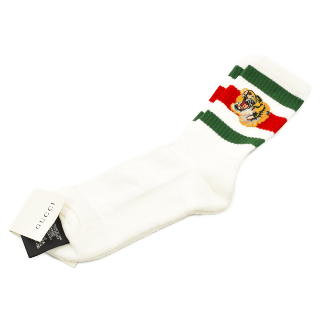 Gucci(グッチ)のGUCCI グッチ Little Williams Tiger Knit Socks 虎刺繍 リトルウィリアムスタイガーニットソックス 靴下 ホワイト 450039 4G482 メンズのアクセサリー(その他)の商品写真