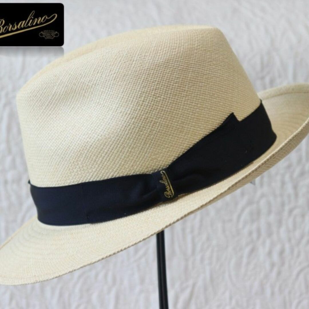 Borsalino(ボルサリーノ)の新品【ボルサリーノ】Panama Quito 高級パナマハット ミディアム 59 メンズの帽子(ハット)の商品写真