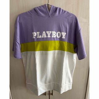 プレイボーイ(PLAYBOY)のPLAYBOY   フード付きTシャツ【美品】(Tシャツ/カットソー)