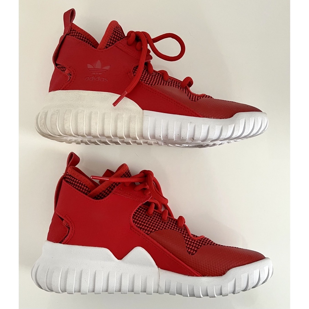 adidas(アディダス)のadidas Tubler X 22.5cm Red Used メンズの靴/シューズ(スニーカー)の商品写真