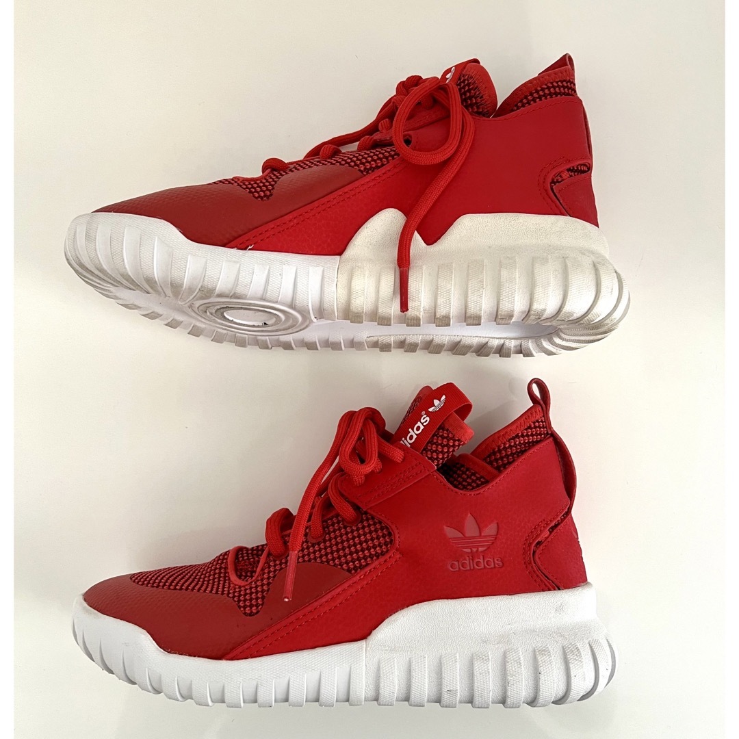 adidas(アディダス)のadidas Tubler X 22.5cm Red Used メンズの靴/シューズ(スニーカー)の商品写真