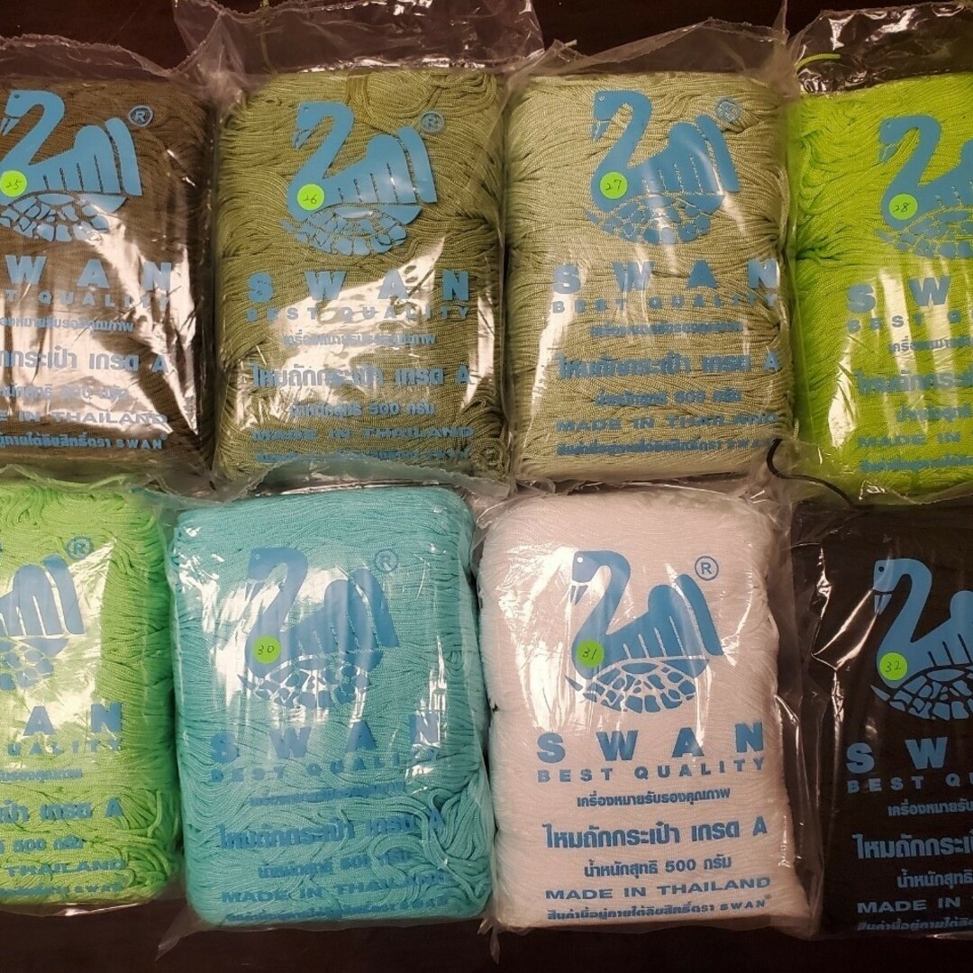 インターネットで買う 【ノーマル4袋】マクラメ、糸、コード☆スワン糸 