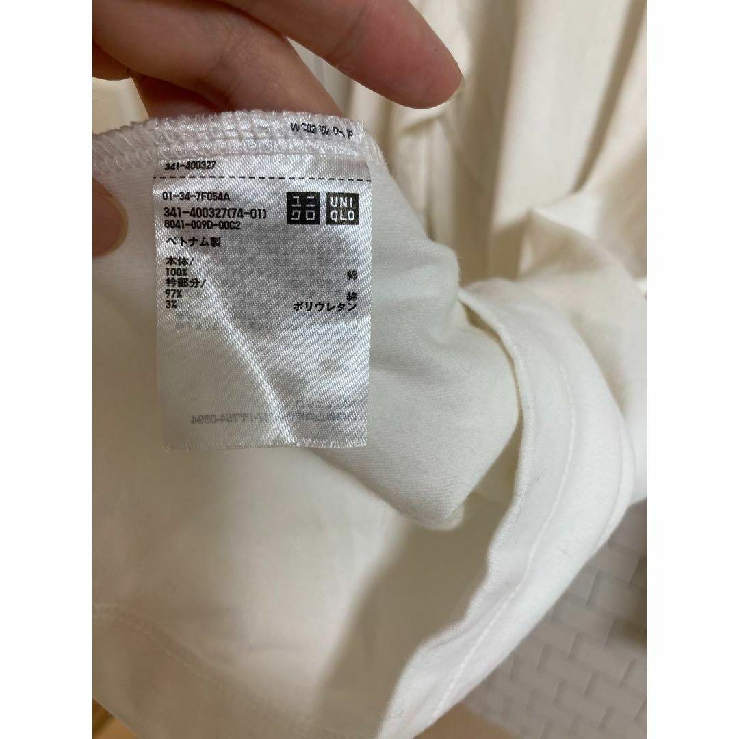 UNIQLO(ユニクロ)の35a837 ユニクロ　メンズ　アイボリーシャツ　綿100% カジュアル メンズのトップス(Tシャツ/カットソー(七分/長袖))の商品写真