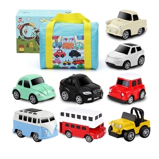 ミニカー おもちゃ 8種類 プルバック式 収納ボックス付き キッズ 子供(ミニカー)