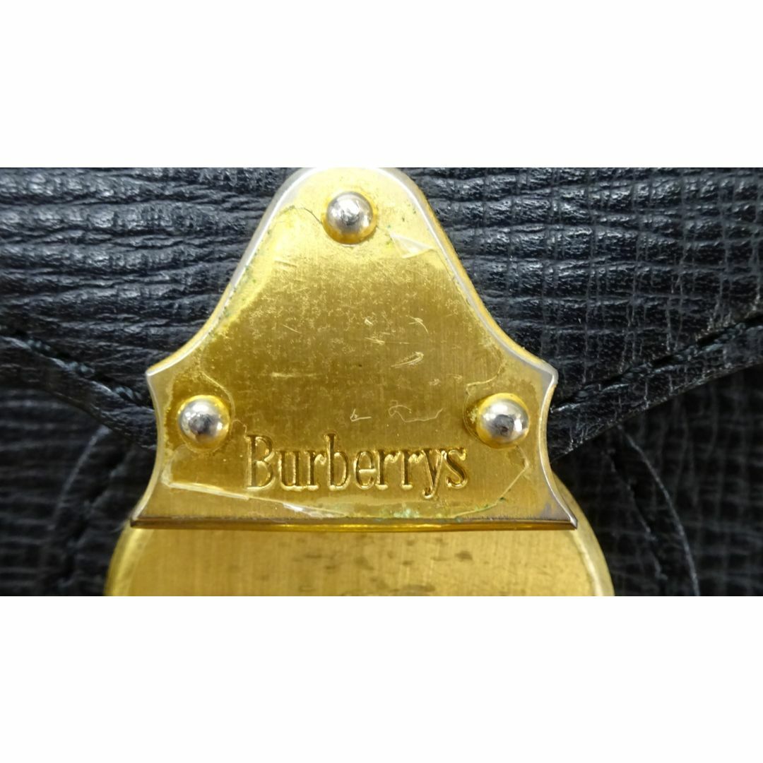 BURBERRY(バーバリー)のK渋022/ BURBERRY ブラック レザー ビジネスバッグ メンズのバッグ(ビジネスバッグ)の商品写真