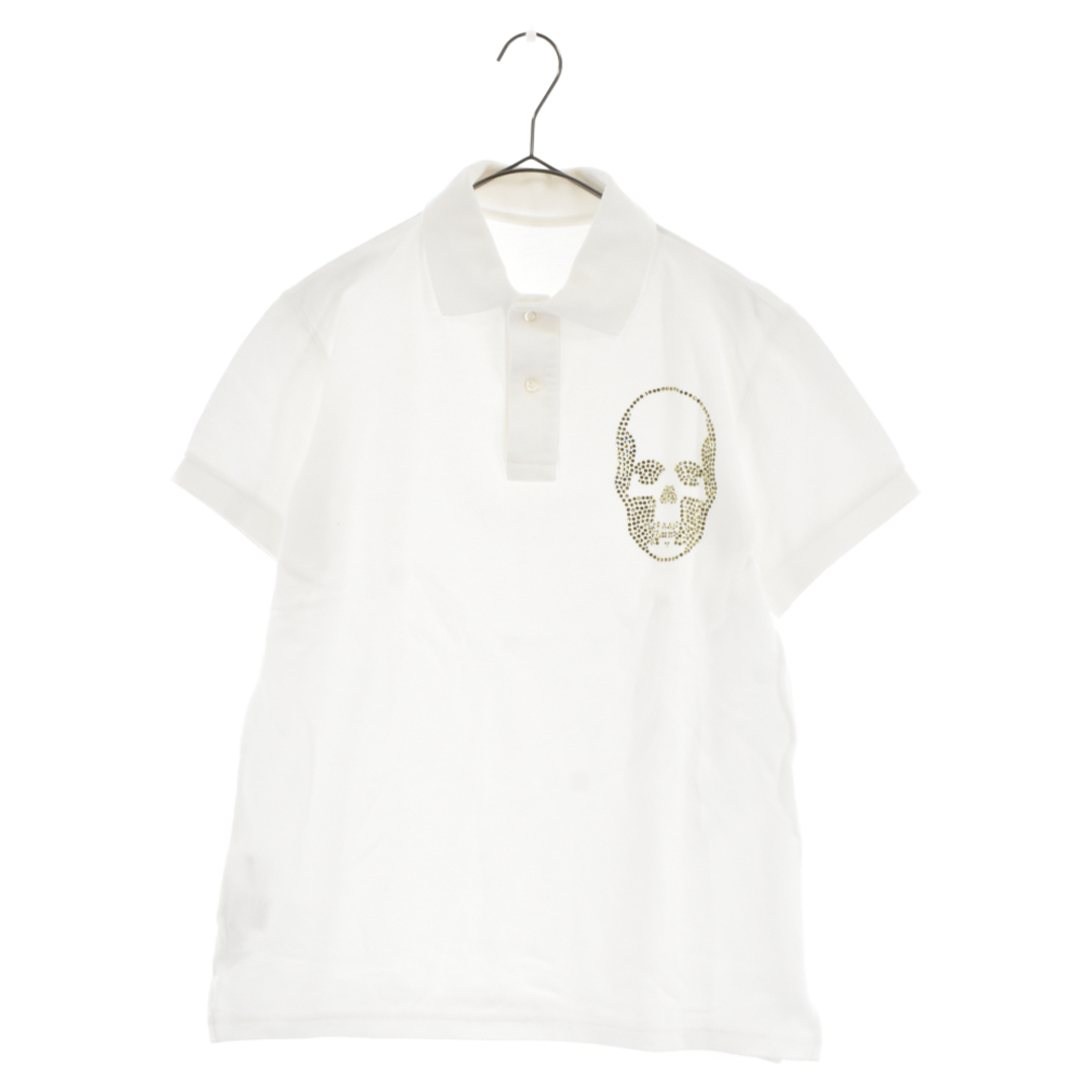 lucien pellat-finet ルシアンペラフィネ Crystal Skull Logo S/S Polo クリスタルスカルロゴ 半袖ポロシャツ ホワイト