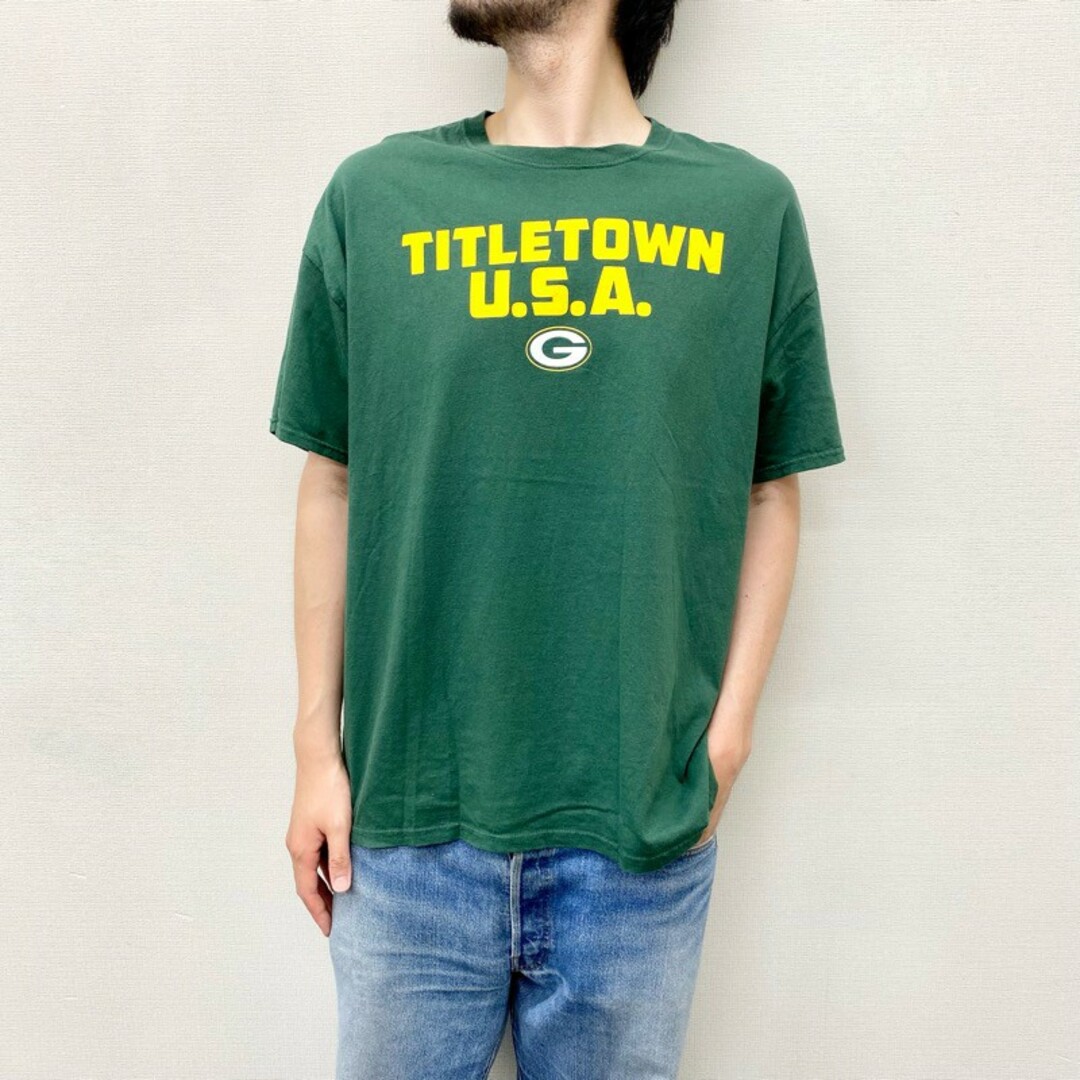 ALSTYLE APPAREL ＆ ATHLETICWEAR NFL GREEN BAY PACKERS グリーンベイパッカーズ スポーツプリントTシャツ メンズL /eaa326882