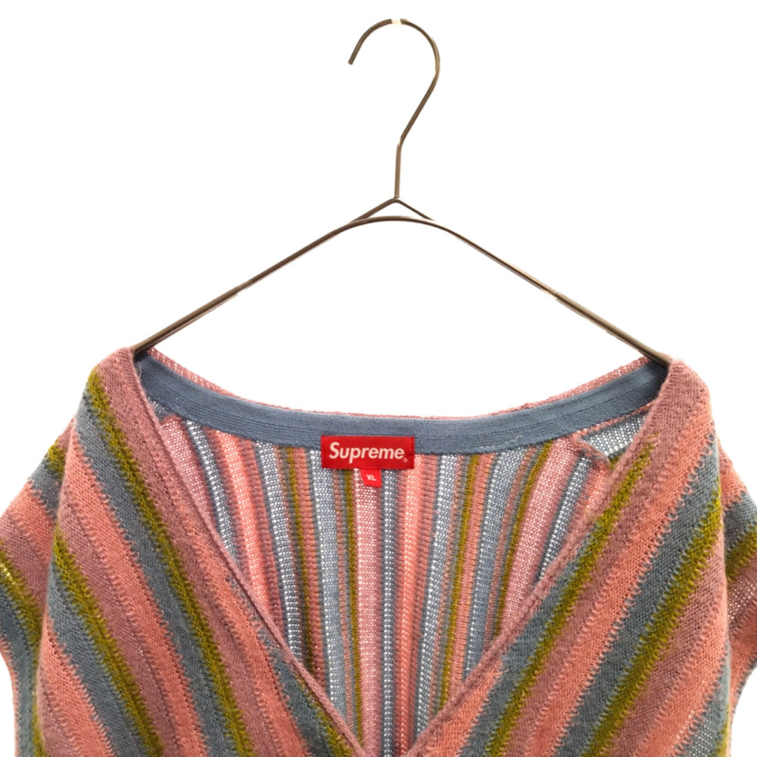 SUPREME シュプリーム 21SS Stripe Sweater Vest ストライプ セーターベスト ジップアップ マルチカラー